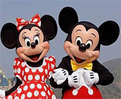 Mickey and Minnie Mouse